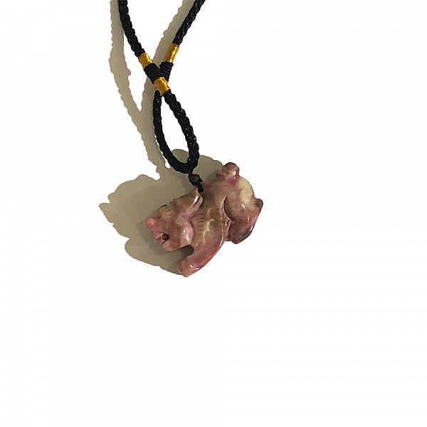 玫瑰石貔貅項鍊