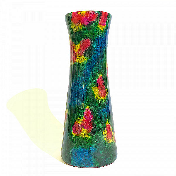 Rainbow Jade Craft Vase_Pencil Neck