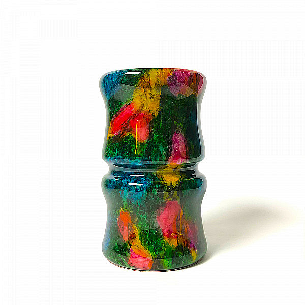 Rainbow Jade Craft Vase_Bamboo