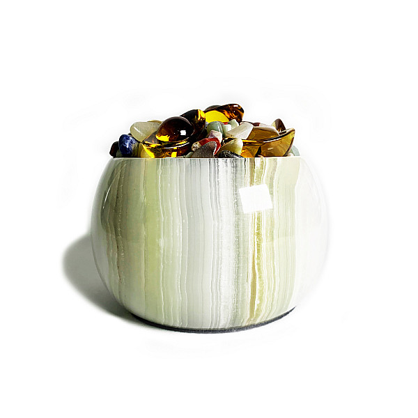 青玉．豐盛聚寶盆