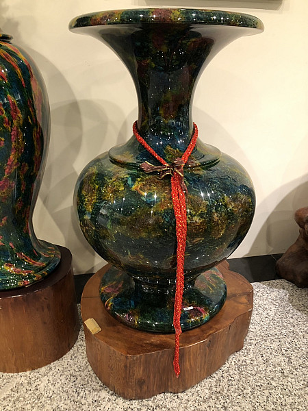 七彩藝石花瓶      宮庭